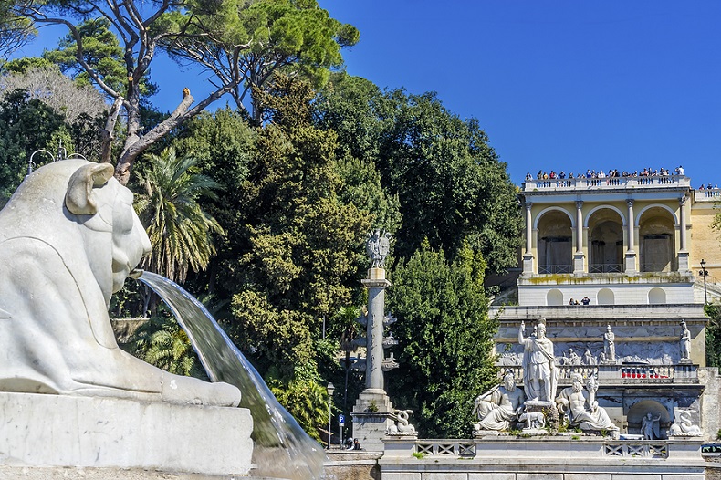 Villa Borghese - Park und Garten - in  Rom
